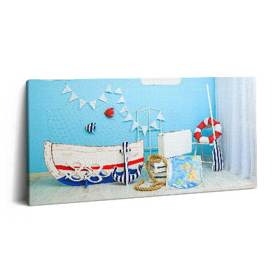 Vászonkép nyomtatás 120x60 Tengeri expedíció - gyerekszoba