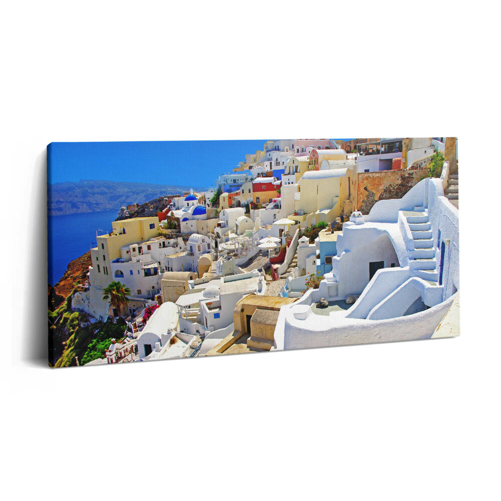 Vászonkép nyomtatás 120x60 Görögország Santorini