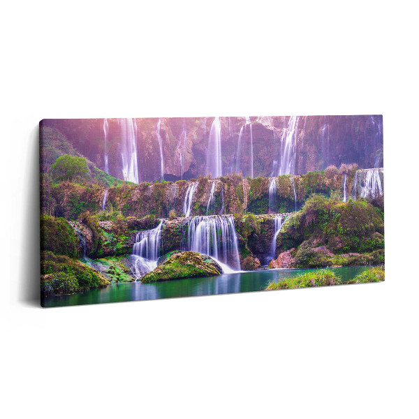 Vászonkép nyomtatás 120x60 Jiulong vízesés Kínában