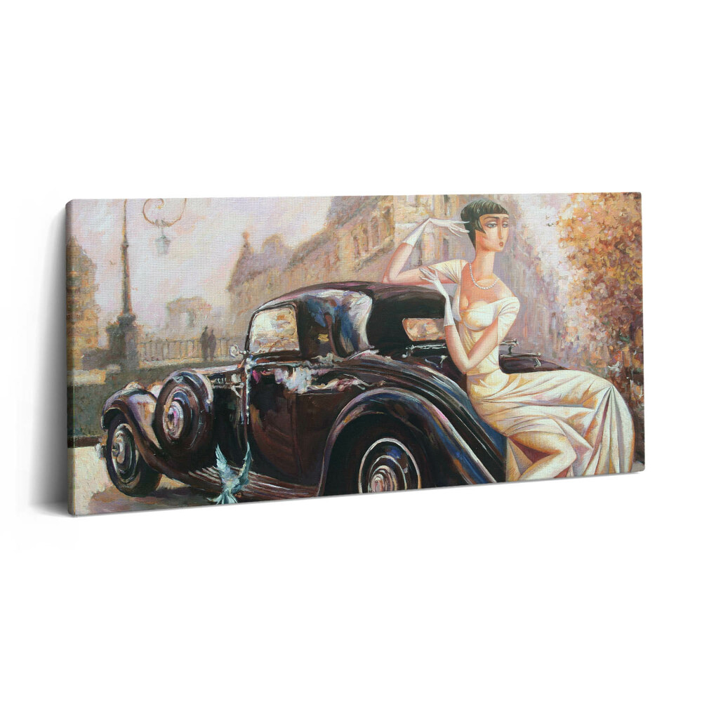 Vászonkép nyomtatás 120x60 Nő retro stílusban