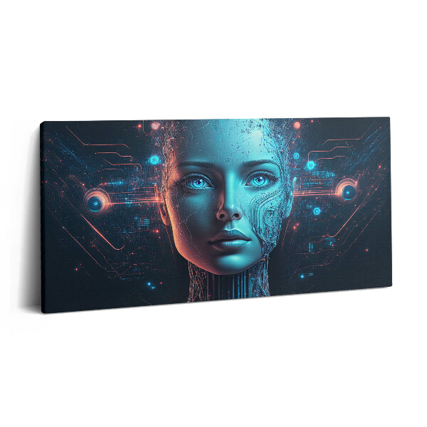 Vászonkép nyomtatás 120x60 Mesterséges intelligencia női robot