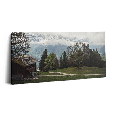 Vászonkép nyomtatás 120x60 Festői kilátás a hegyekre