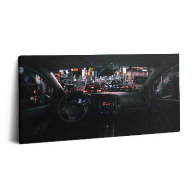Vászonkép nyomtatás 120x60 Autó Tokióban