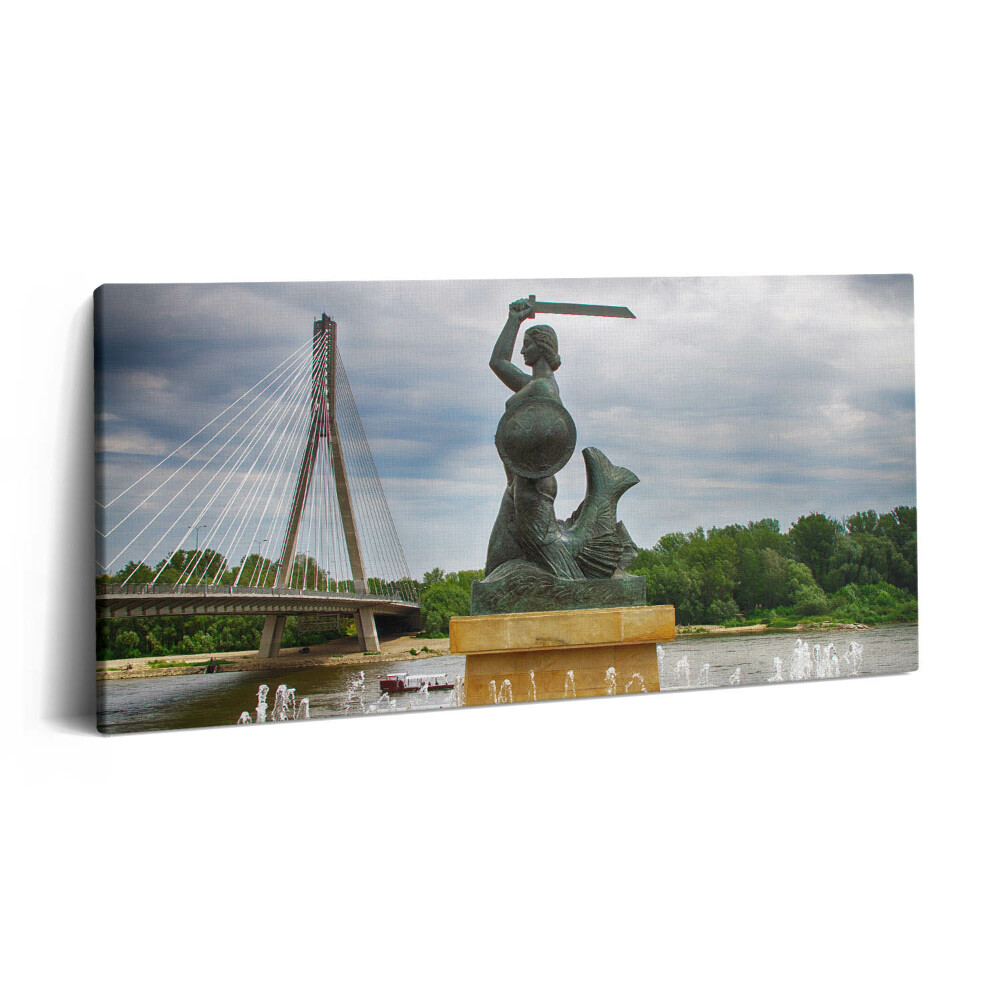 Vászonkép nyomtatás 120x60 A hableány szobra Varsóban