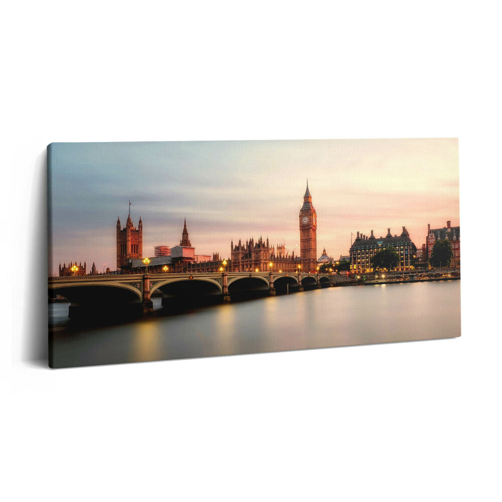 Vászonkép nyomtatás 120x60 A londoni Big Ben panorámája