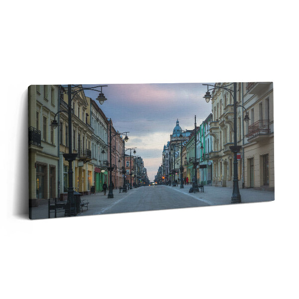 Vászonkép nyomtatás 120x60 Piotrkowska utca Lodzban