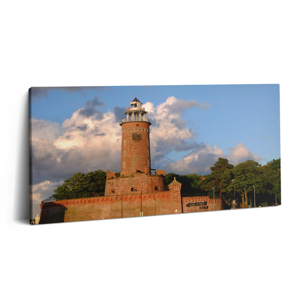 Vászonkép nyomtatás 120x60 Világítótorony Kolobrzeg Lengyelországban