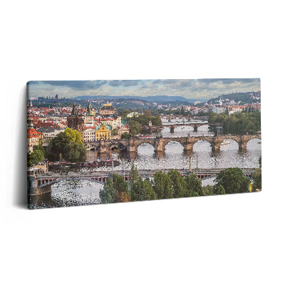 Vászonkép nyomtatás 120x60 Prágai kilátás