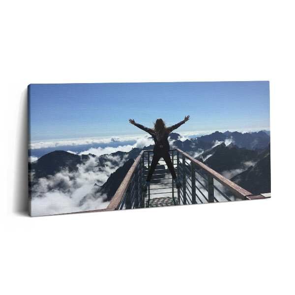Vászonkép nyomtatás 120x60 Női Tátra Szlovákia