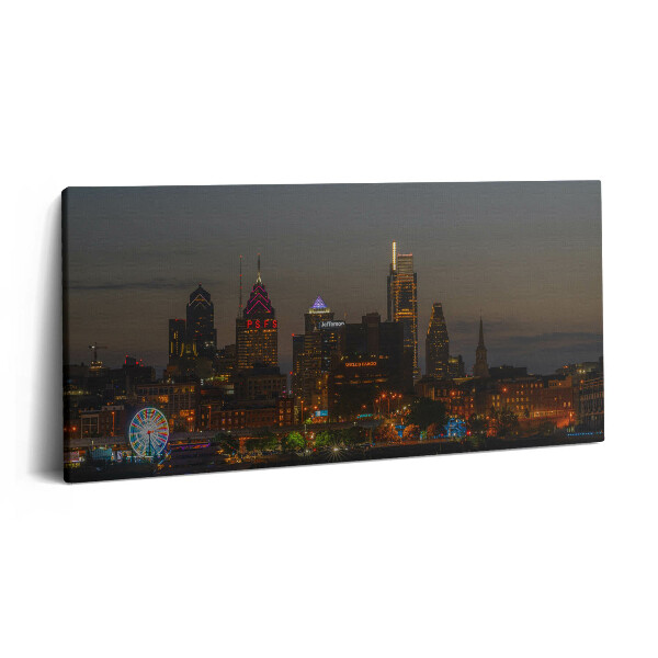 Vászonkép nyomtatás 120x60 Óriáskerék Philadelphiában