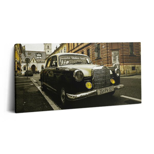 Vászonkép nyomtatás 120x60 Régi Mercedes Zágrábból