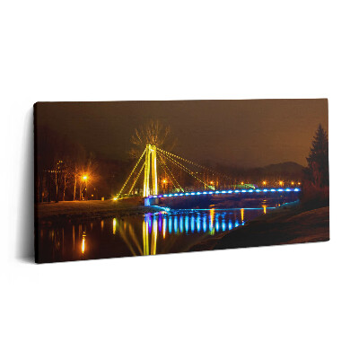 Vászonkép nyomtatás 120x60 Híd a Visztula folyón Ustrońban