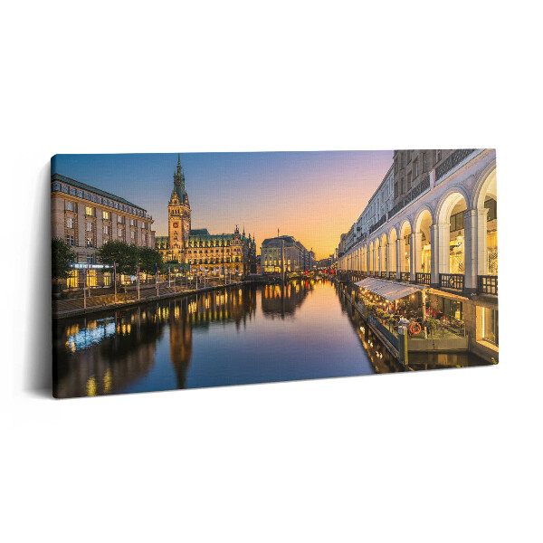 Vászonkép nyomtatás 120x60 Hamburgi városháza Németország