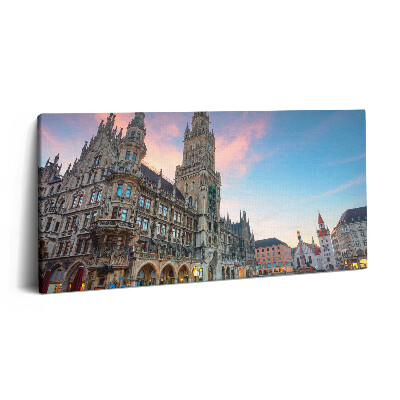 Vászonkép nyomtatás 120x60 Marienplatz Münchenben
