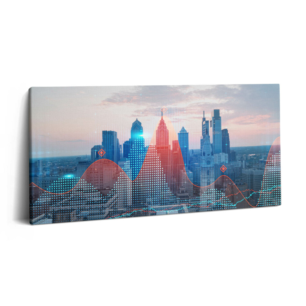 Vászonkép nyomtatás 120x60 Philadelphia felhőkarcolók