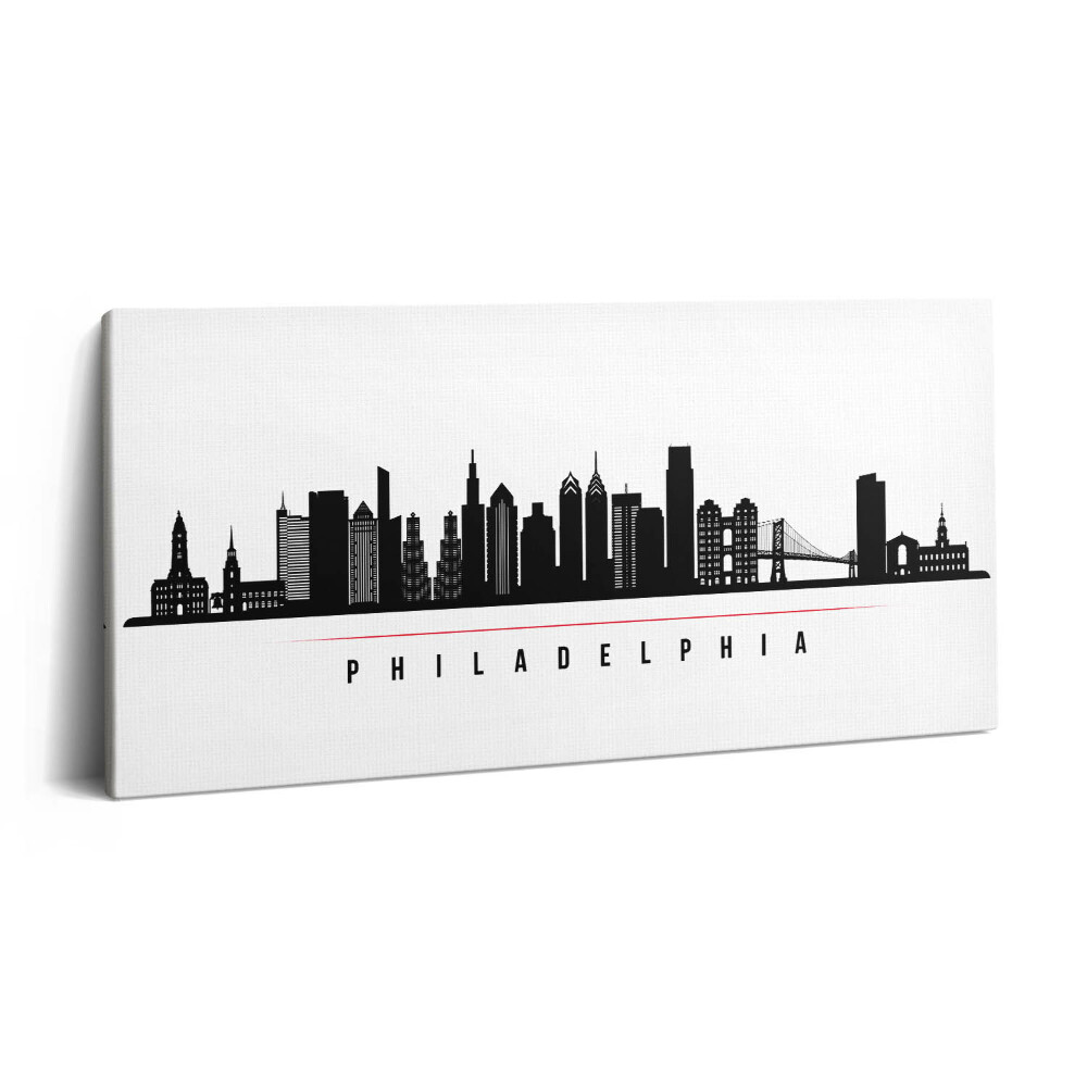 Vászonkép nyomtatás 120x60 Philadelphia városának illusztrációja