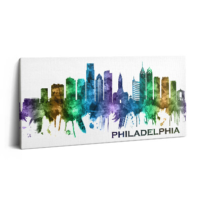 Vászonkép nyomtatás 120x60 Színes illusztráció Philadelphia