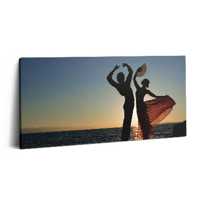 Vászonkép nyomtatás 120x60 Spanyol tánc a tengerparton