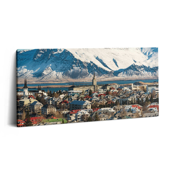 Vászonkép nyomtatás 120x60 Reykjavík látképe Izlandon