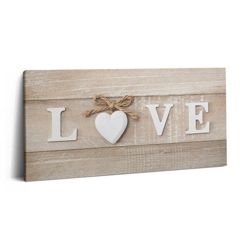 Vászonkép nyomtatás 120x60 Szerelem felirat