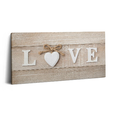 Vászonkép nyomtatás 120x60 Szerelem felirat