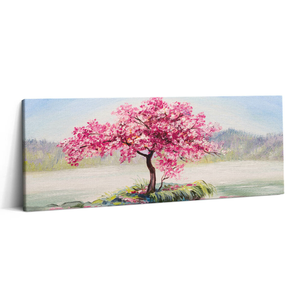 Canvas kép 125x50 Mozaik amely egy virágzó szerelmesfát ábrázol