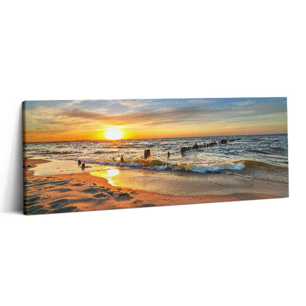 Canvas kép 125x50 Napfelkelte a tengerparton