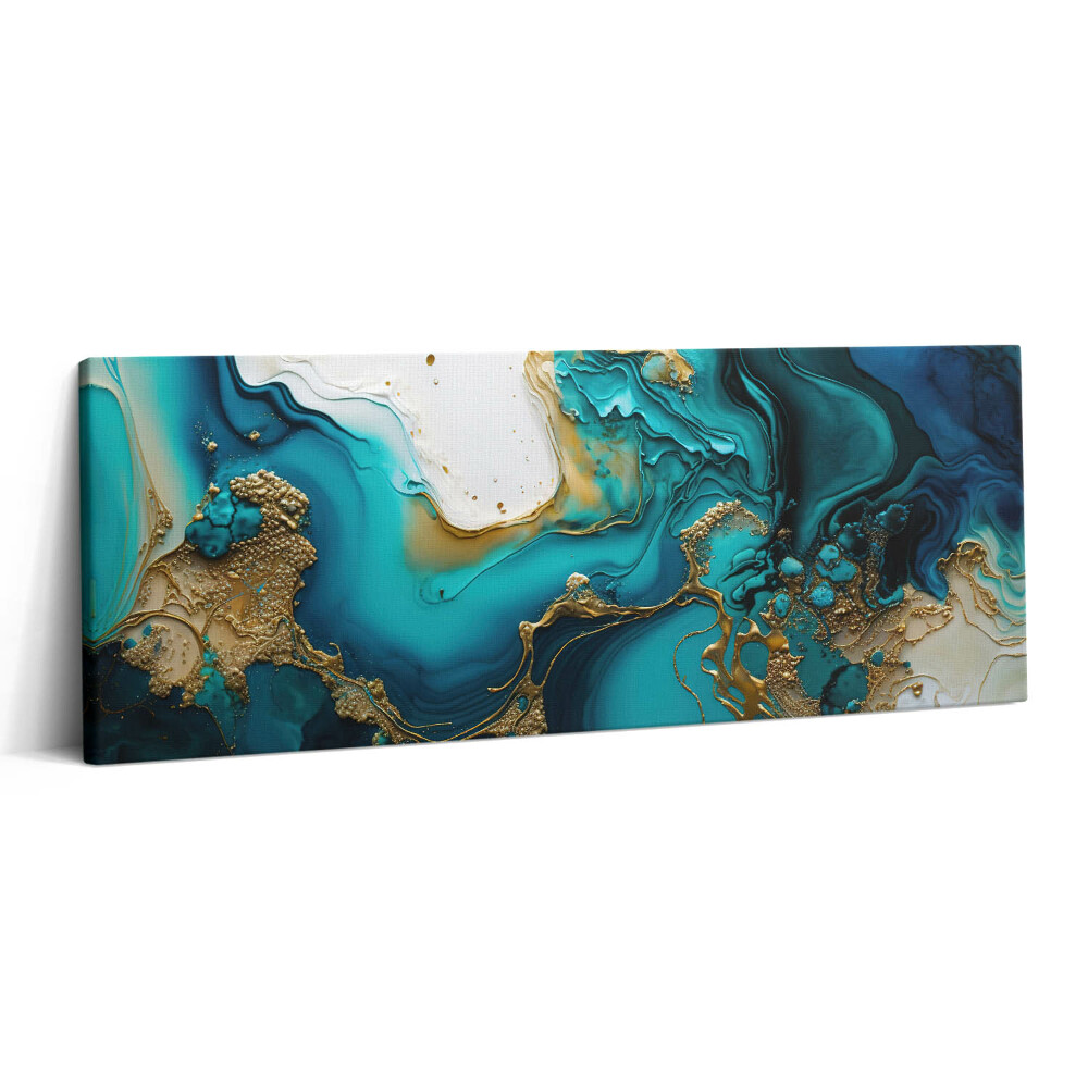 Canvas kép 125x50 Türkiz absztrakció