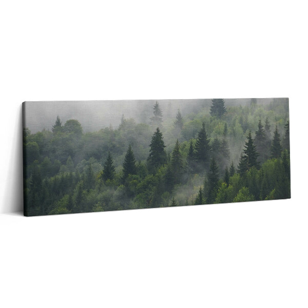 Canvas kép 125x50 Erdei táj ködben