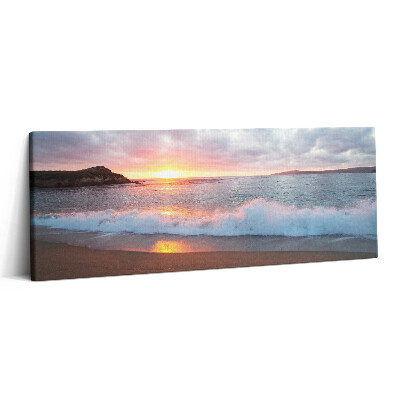 Canvas kép 125x50 Tengeri strand és naplemente