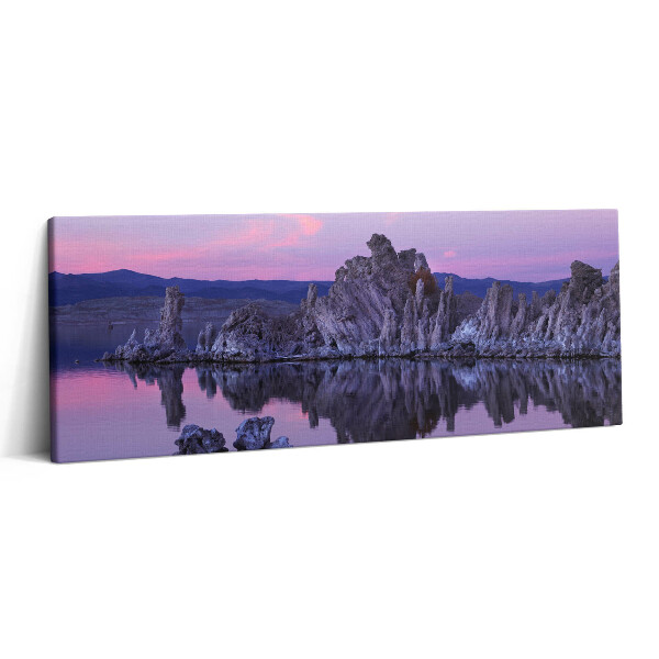 Canvas kép 125x50 A sziklák tükröződése a vízben