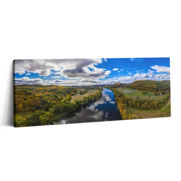 Canvas kép 125x50 Az ég tükörképe a folyóban