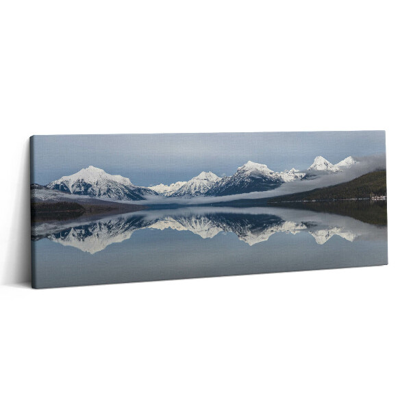 Canvas kép 125x50 Hegyek tükröződése a tóban