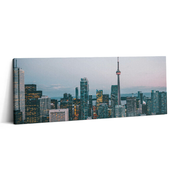 Canvas kép 125x50 Városi panoráma este