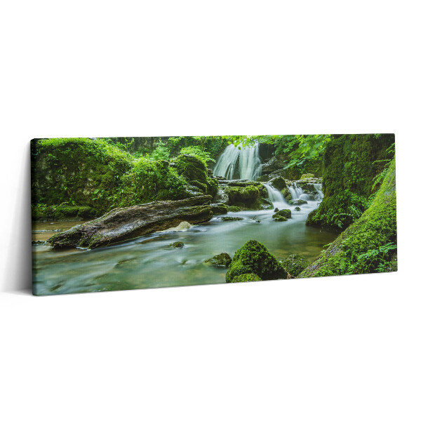Canvas kép 125x50 Vízesés a vad dzsungelben