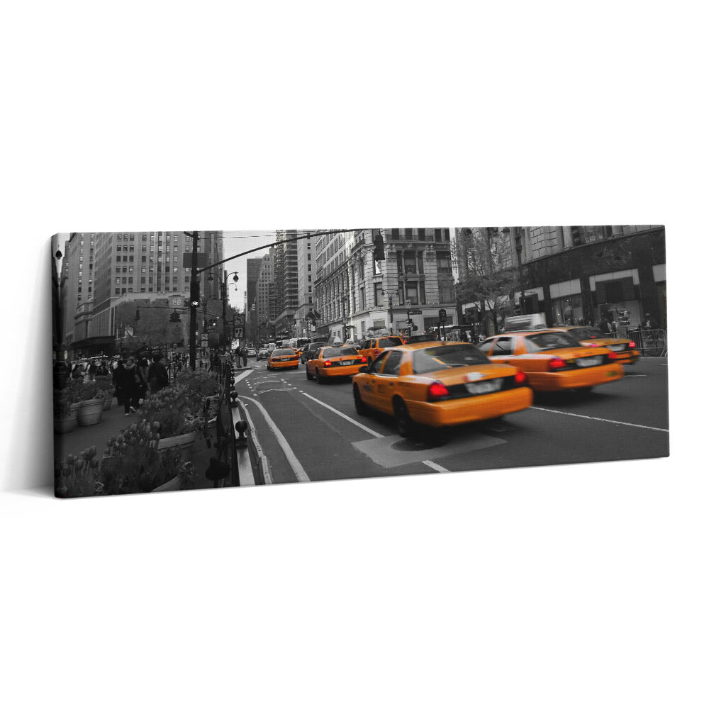 Canvas kép 125x50 Taxiforgalom egy manhattani sugárúton