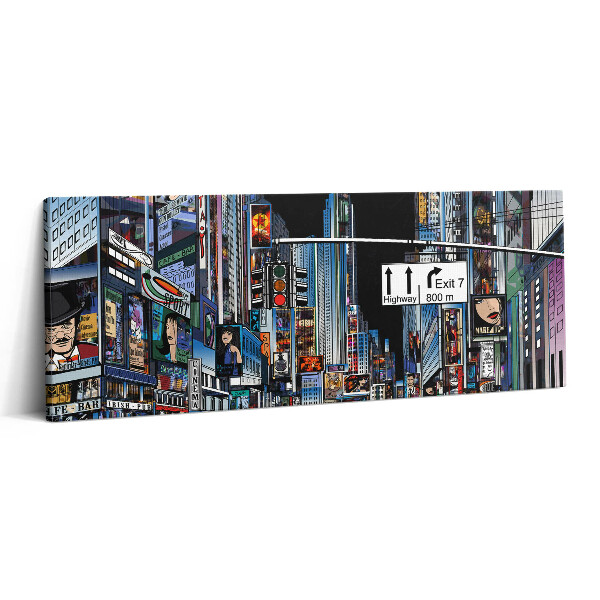Canvas kép 125x50 Képregényes látomás New Yorkban