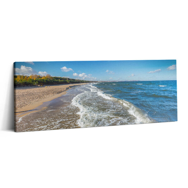 Canvas kép 125x50 Tengerpart és hullámok