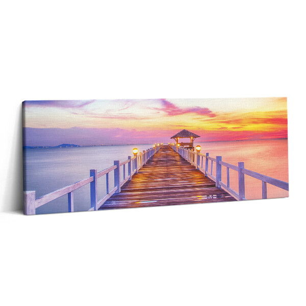 Canvas kép 125x50 Erdős híd a kikötőben