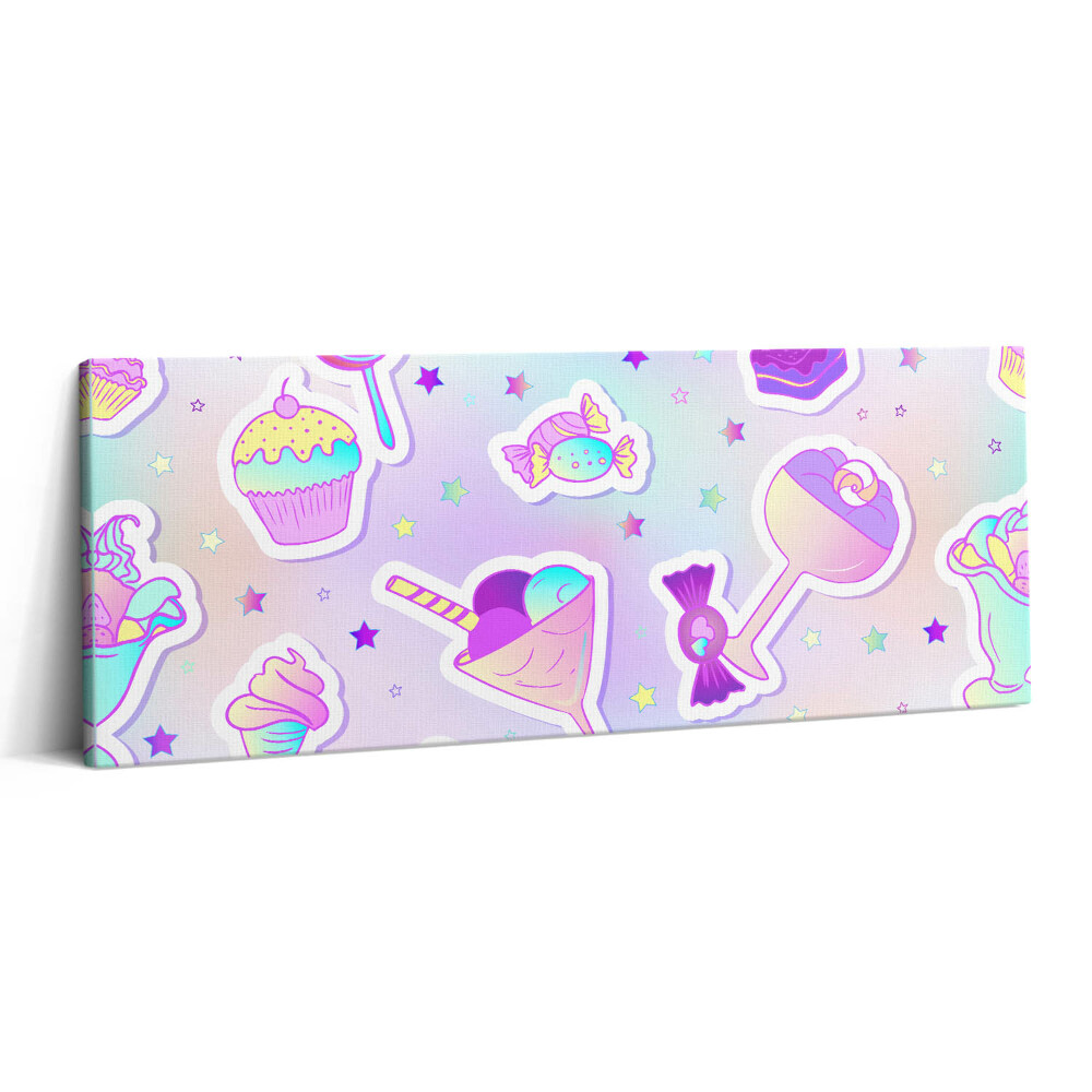 Canvas kép 125x50 Sütemények fagylalttal