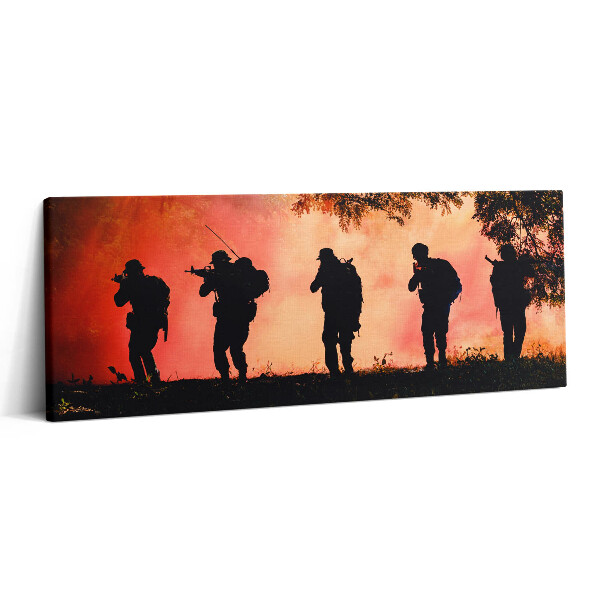 Canvas kép 125x50 Katonák a csatatéren