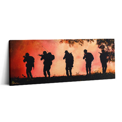 Canvas kép 125x50 Katonák a csatatéren