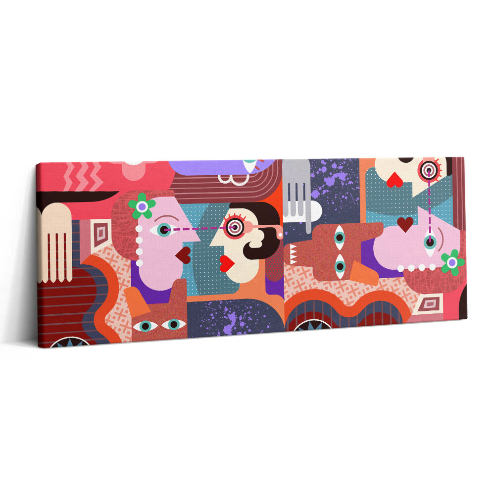 Canvas kép 125x50 Absztrakt arcok