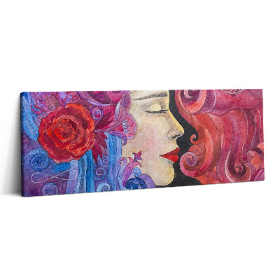 Canvas kép 125x50 Művészet - festett nő