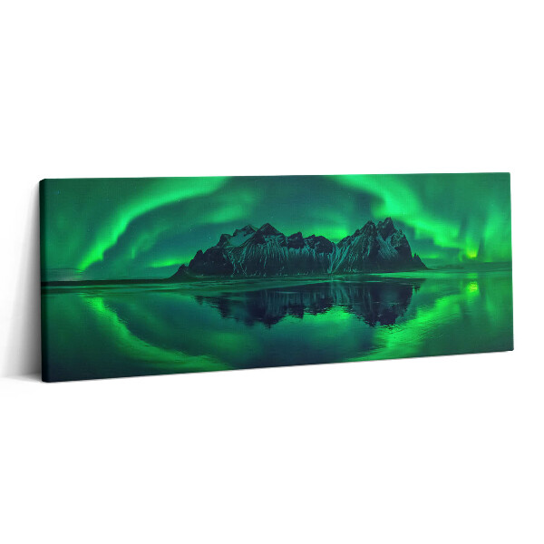 Canvas kép 125x50 Sarki fény - tükörkép