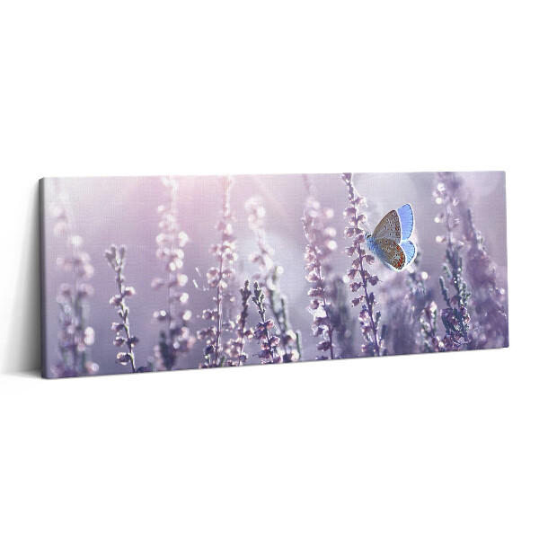 Canvas kép 125x50 Pillangó mezei virágokon