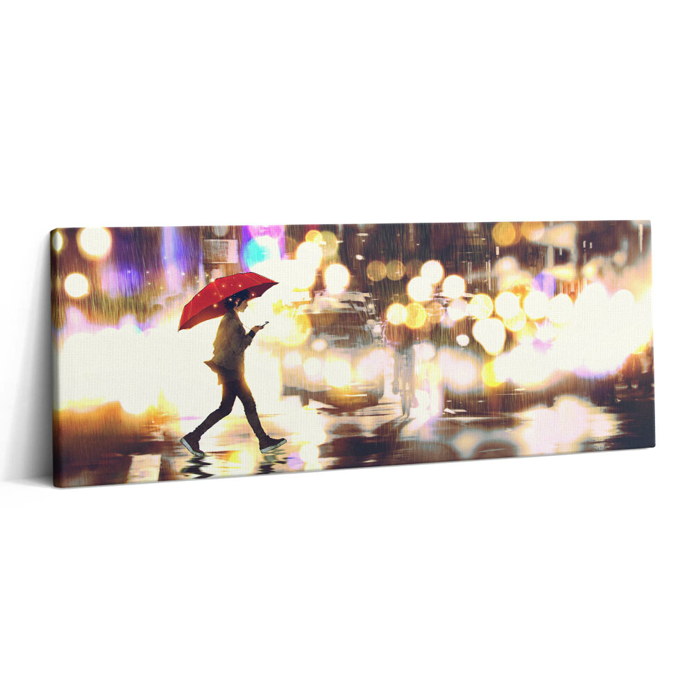 Canvas kép 125x50 Az Eső utca című anime illusztrációja