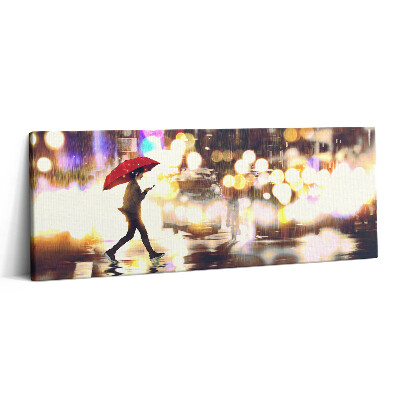 Canvas kép 125x50 Az Eső utca című anime illusztrációja