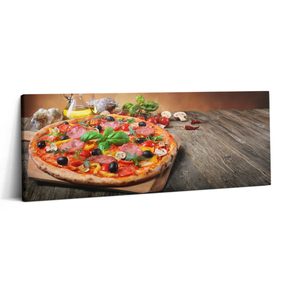 Canvas kép 125x50 Olasz pizza olívaolajjal
