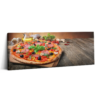 Canvas kép 125x50 Olasz pizza olívaolajjal